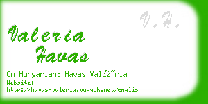 valeria havas business card